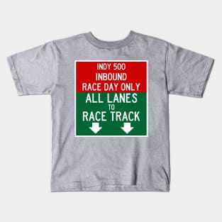 Indy 500 Inbound Race Day Traffic Kids T-Shirt
